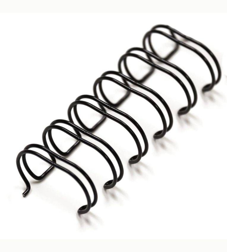 100 Spirales Reliure Métallique noires 11.1 pac